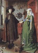 Jan Van Eyck Portrait of Giovanni Arnolfini and His Wife oil painting reproduction